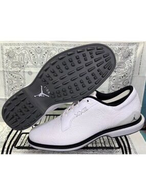 New Nike Jordan Golf ADG 5 Spikeless Shoes Embossed White FQ6642-102 Men's 10.5